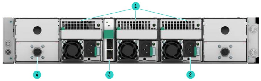 2U Chassis Rear View (with liquid option)